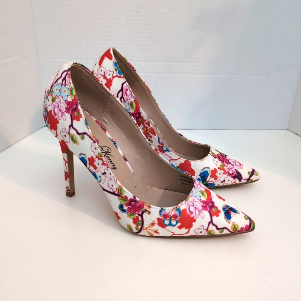Penny Loves Kenny Floral Heels Size‎ 9W